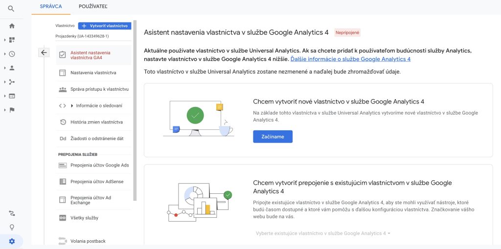google analytics 4 konfigurácia